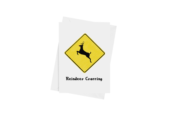 Reindeer Crossing Card